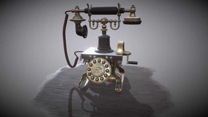 1892 Paramount Eiffel Vintage Telephone 3D Model