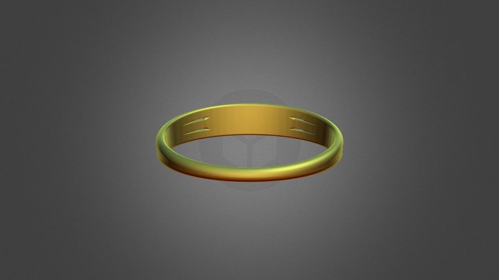 Bague Femme Chat et Chatons 3D Model