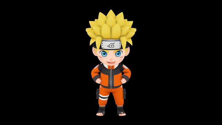 chibi anime character 3D Model
