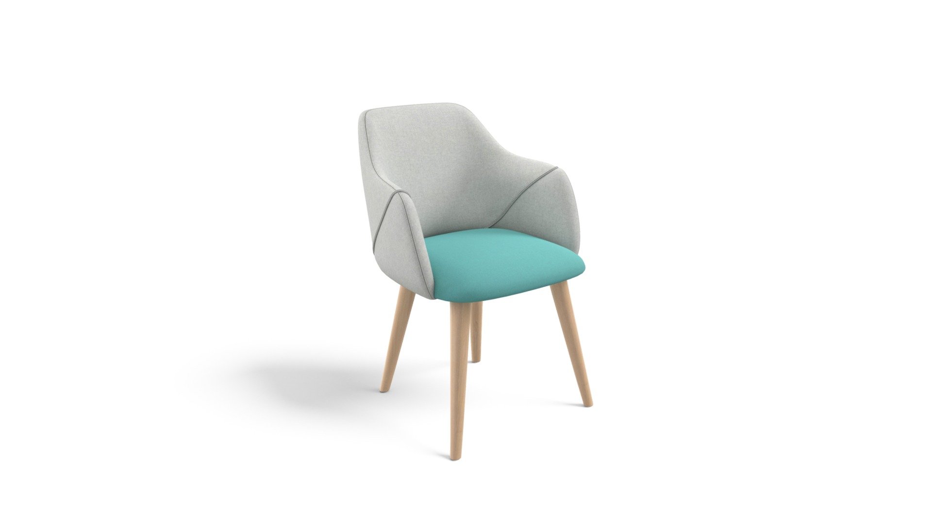 Lule High Back Carver Chairs, Green and Grey