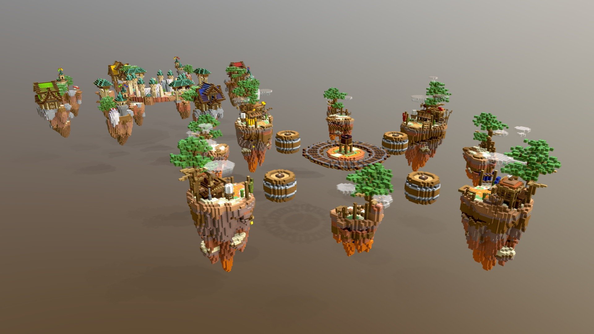 Map Bedwars Minecraft - A 3D model collection by chikoumbaran1001 -  Sketchfab