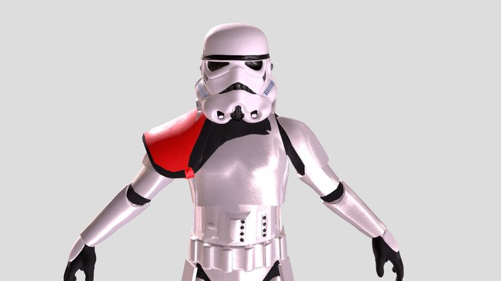 Stormtrooper (With Red Pauldron) 3D Model