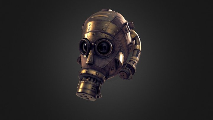 Steampunk Gas Mask 3D Model