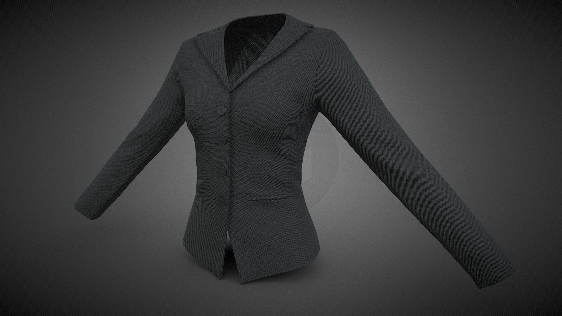 Black Woman Blazer - Buy Royalty Free 3D model by CG StudioX (@CG ...