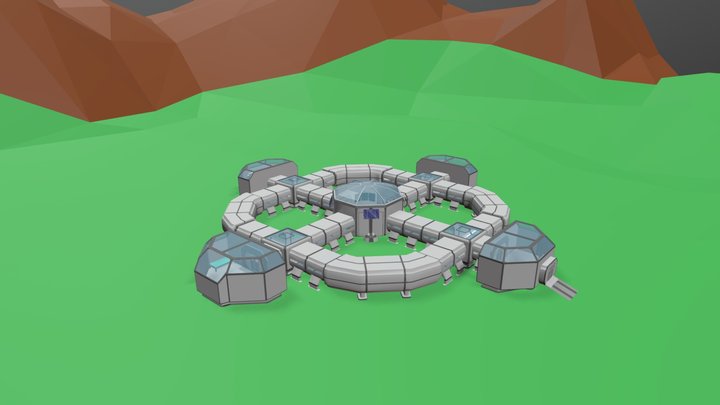 Space Base 3D Model