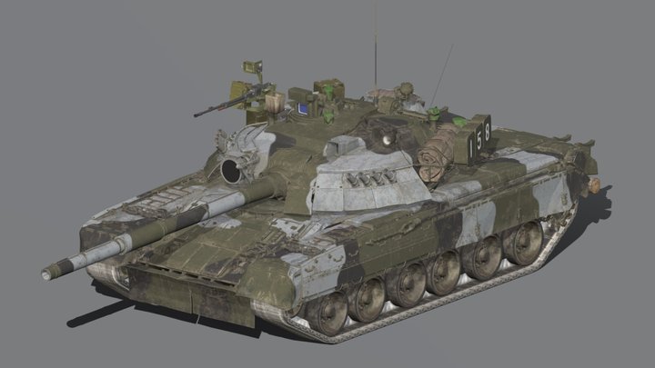 T-80U 3D Model
