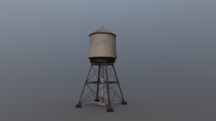 Stylised Water Tank 3D Model