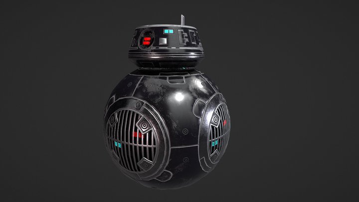 BB-9E, First Order astromech droid 3D Model
