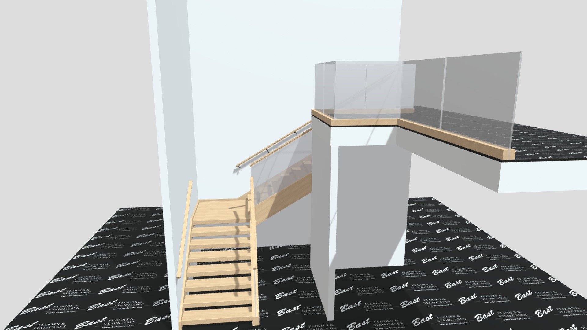 Open riser box treads to closed riser - 3D model by Bast floors and ...