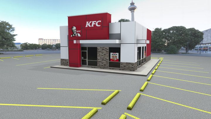 Kentucky Fried Chicken Restaurant 3D Model