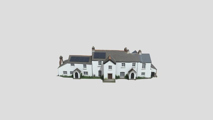 House Model with Solar Panels 3D Model