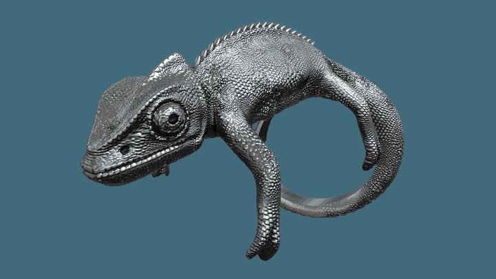Chameleon ring 3D Model