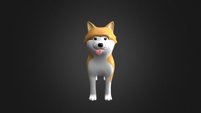 Cartoon Dog A 3D Model
