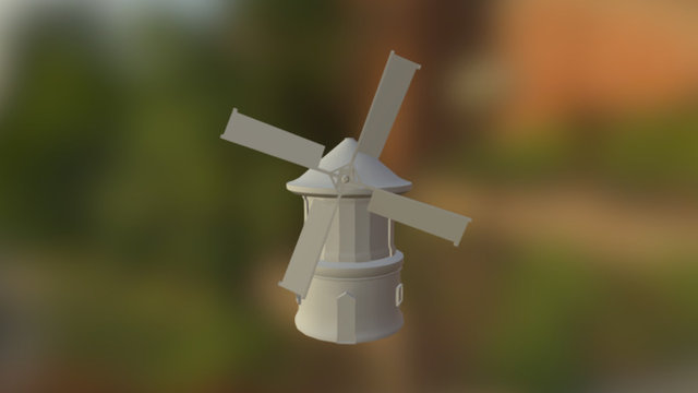 Medieval Windmill 3D Model