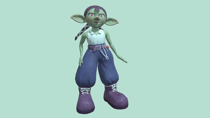 Thistle the Goblin Blacksmith 3D Model