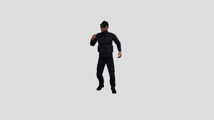 Cheering 3D Model