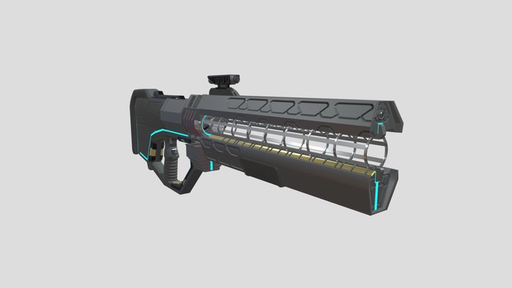 Sniper Railgun 3D Model