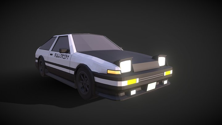 InitialDCarMesh 3D Model