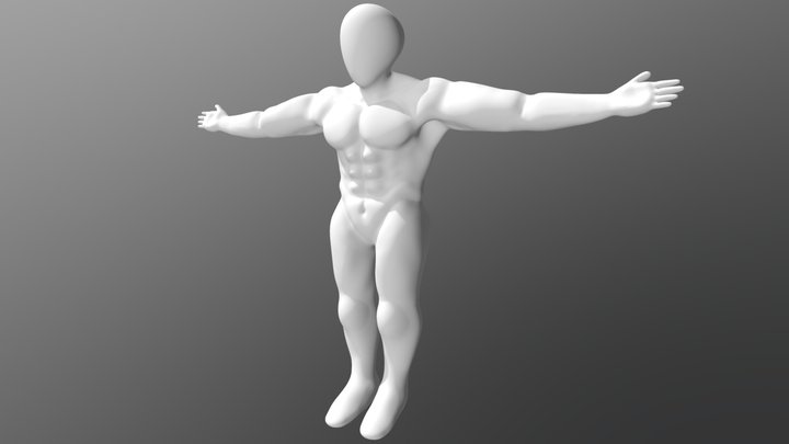 Human digital sculpt (basic anatomy & shape) 3D Model