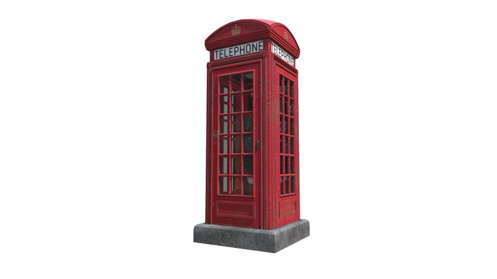 London Phone Booth 3D Model