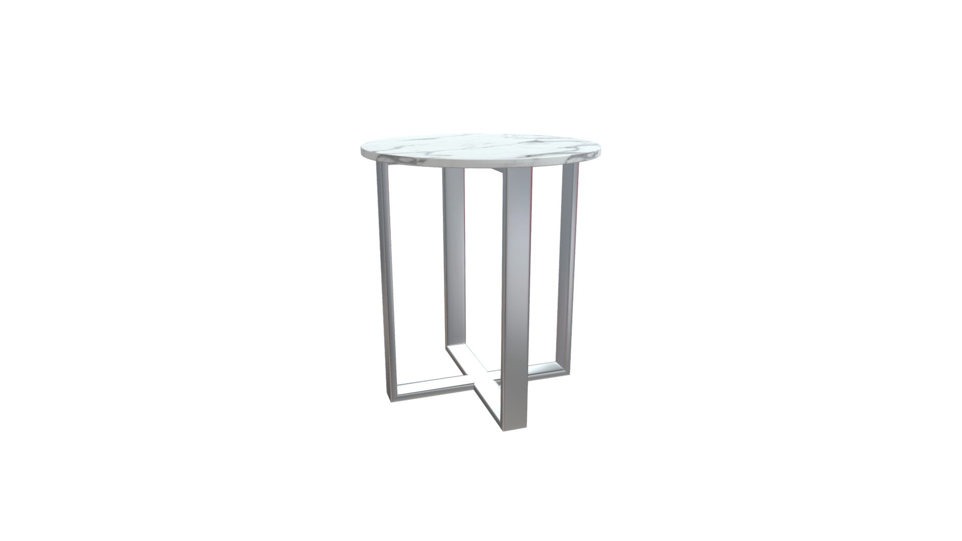 Atlas End Table Stone & Brushed SS 100711 Buy Royalty Free 3D model