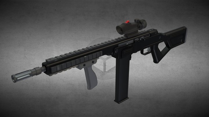 Submachine-gun 3D models - Sketchfab