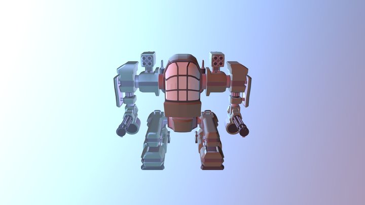Battlemech Lowpoly 3D Model