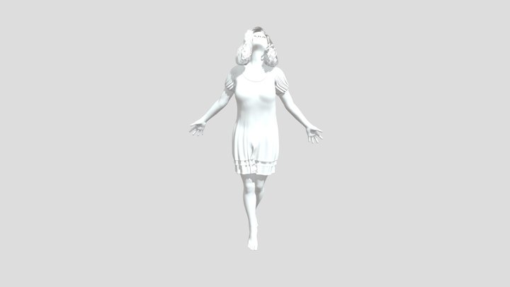 model femme robe 3D Model