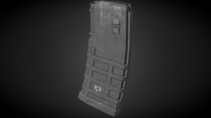 P-Mag Magazine Game Ready Asset 3D Model