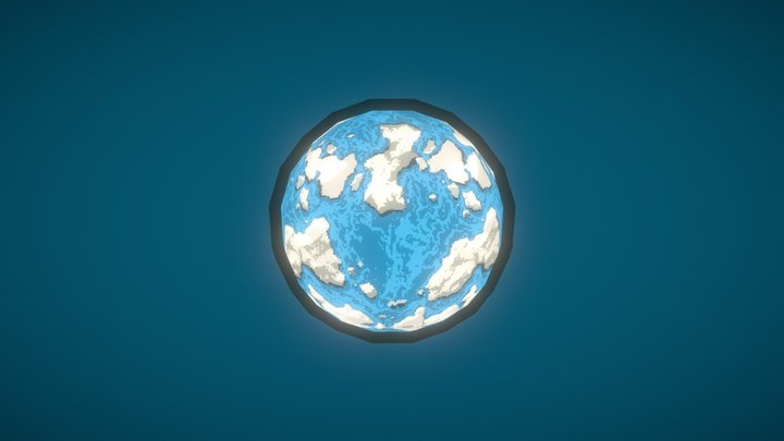 Pixel Planet TRAPPIST-1-e 3D Model