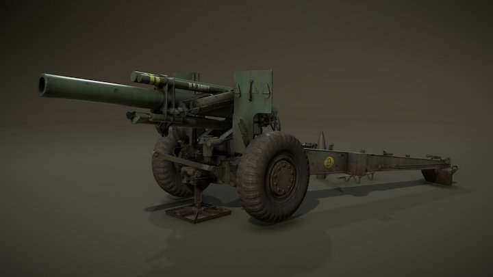 HowitzerM114 Cannon 3D Model