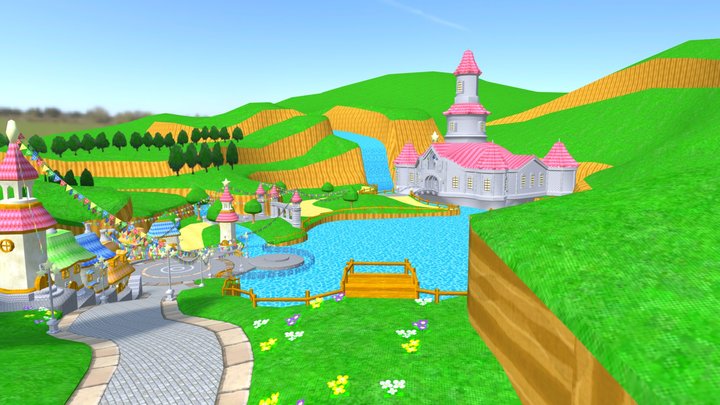 Mushroom Kingdom - Super Mario Galaxy 3D Model