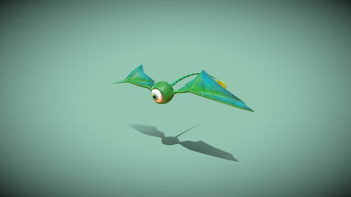 Eye Bat Creature 3D Model