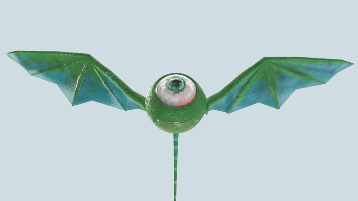 Eye Bat Creature 3D Model