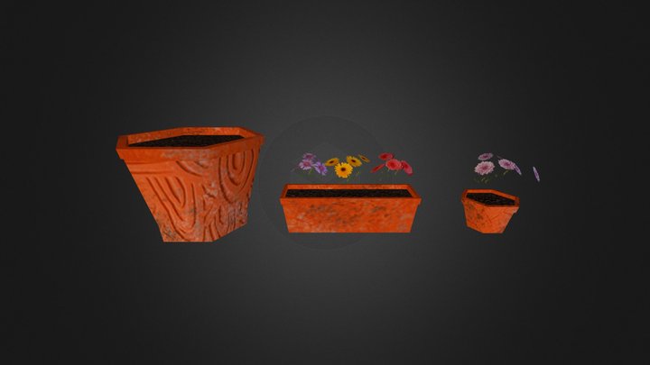 Prop_Flower_Pots 3D Model