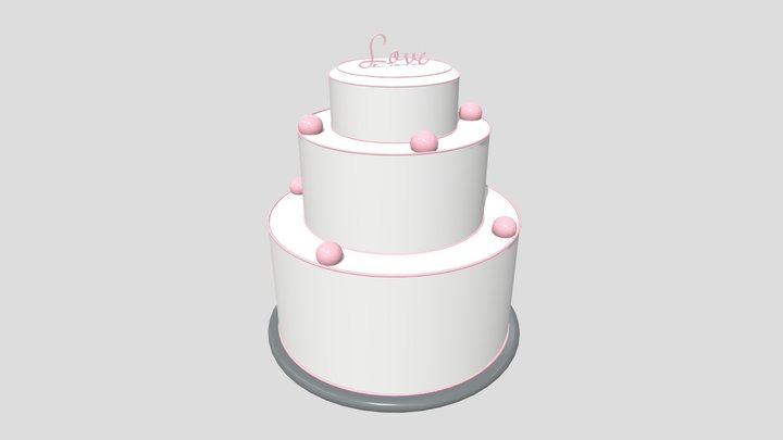 Wedding Cake 3D Model