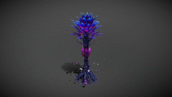 Stylized Alien Tree - Bioluminescent Flora – Kostenloses 3D-Modell STL
