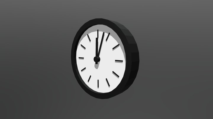 Clock (Low Poly) 3D Model