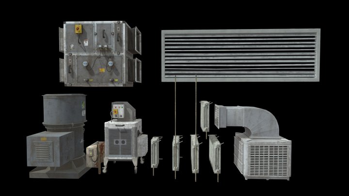 Poppy Playtime: 4 Air Conditioners 3D Model