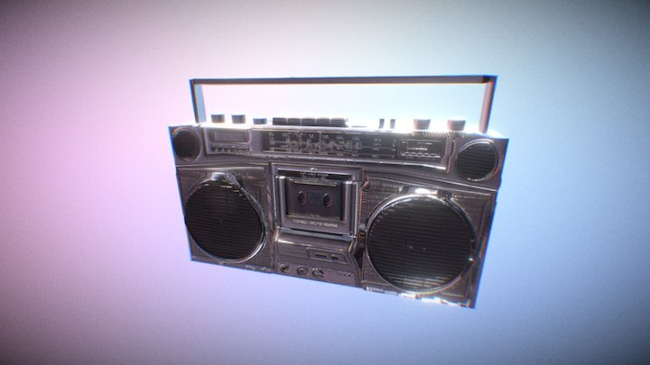 LowPoly_BoomBox 3D Model