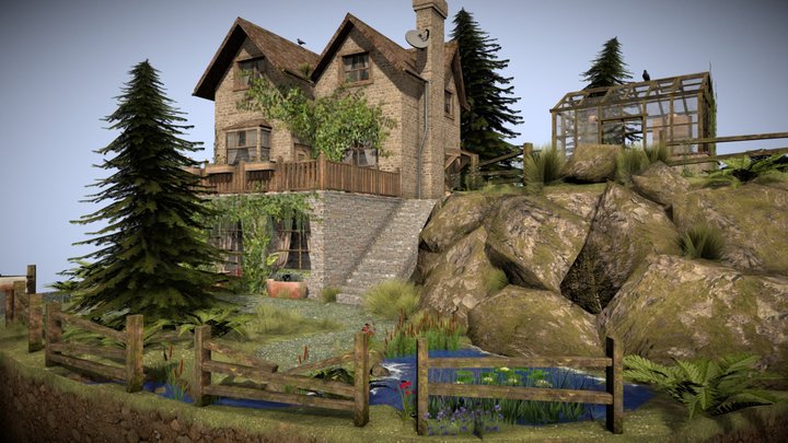 DAE Diorama - Grandma's House 3D Model