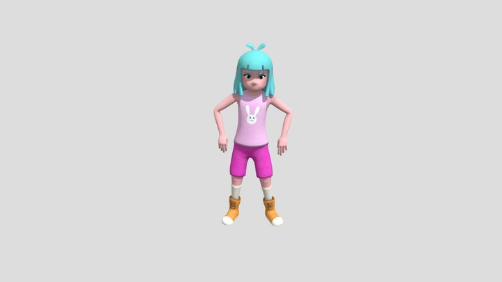 Hip Hop Dancing (2) 3D Model