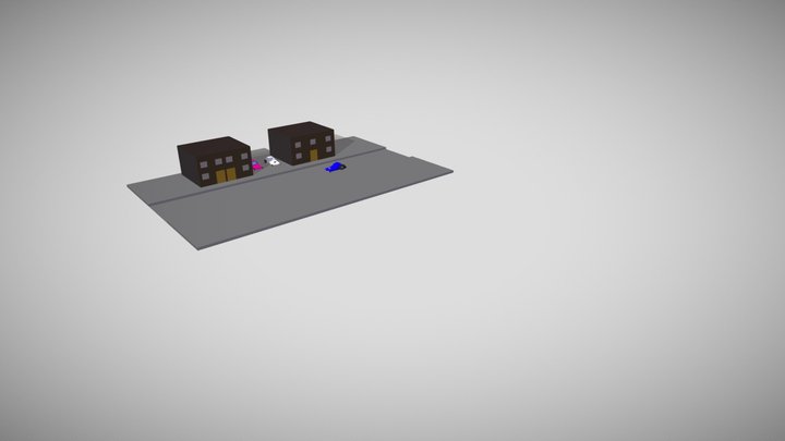 Simple Car Animation 3D Model