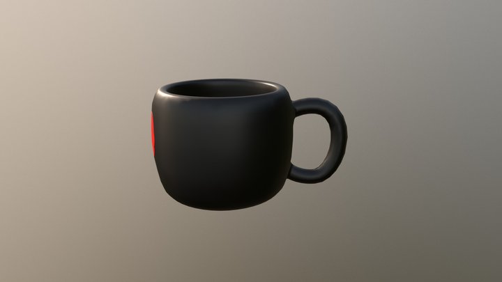 Heart Logo Coffee Mug 3D Model