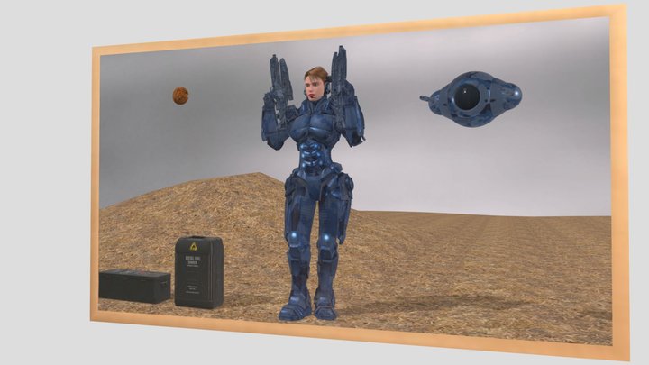 Picture 4K Lory Soldier And Drone Soldier 3D Model