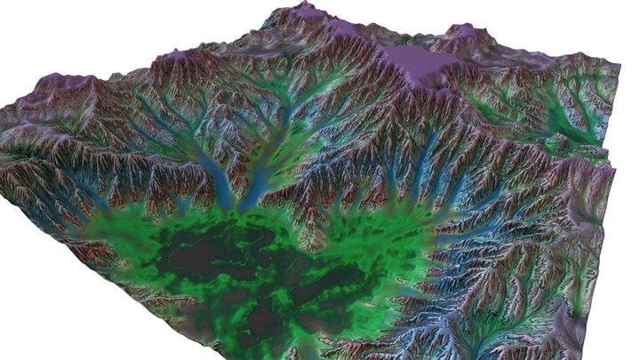 Acid Terrain - Nuclear Landscape 3D Model