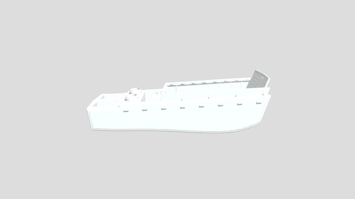 WWII Landing Craft (Higgins-style) 3D Model