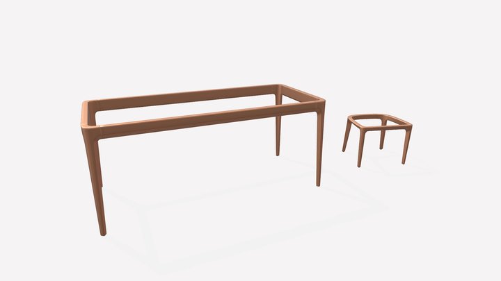 chair n table Body 3D Model