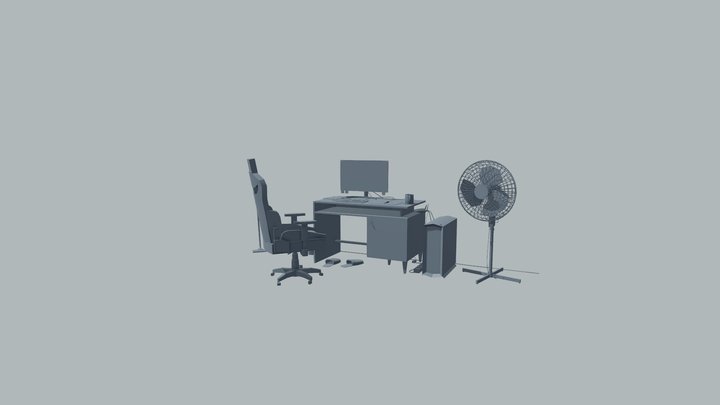 Draft_My room props 3D Model