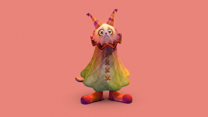 Catty the Clown 3D Model